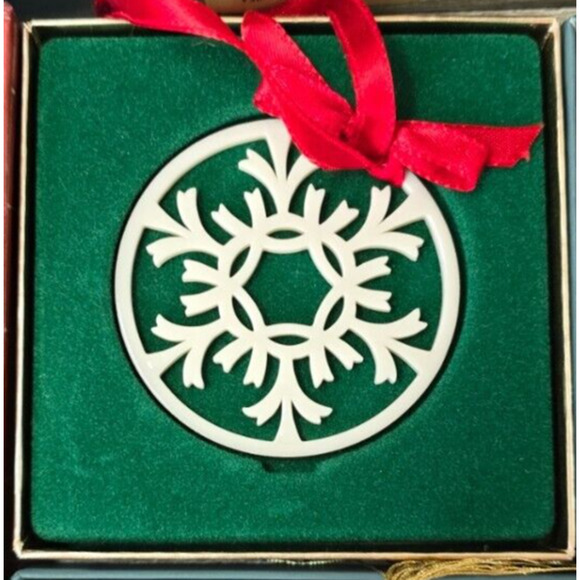 Lenox Christmas Ornament Lot of 6 Porcelain 3D Vintage In Original Boxes Look! - Picture 6 of 7